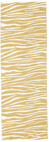 Zebra Innen-/Outdoor-Teppich Waschbar 70X280 Klein Senfgelb Tier Läufer