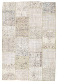  Patchwork Rug 158X231 Wool Beige/White Small Carpetvista