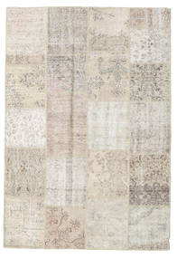 160X231 Patchwork Teppich Moderner Beige/Grau (Wolle, Türkei) Carpetvista