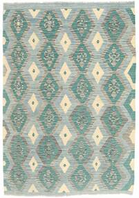  127X179 Small Kilim Afghan Old Style Rug Wool, Carpetvista