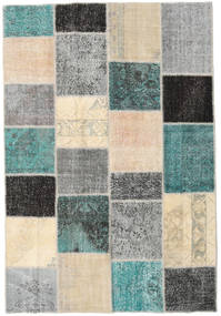 160X231 Patchwork Teppich Moderner Grau/Beige (Wolle, Türkei) Carpetvista
