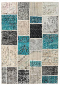  Patchwork Rug 141X201 Wool Beige/Blue Small Carpetvista