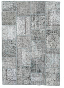  Patchwork Rug 159X232 Wool Dark Grey/Grey Small Carpetvista