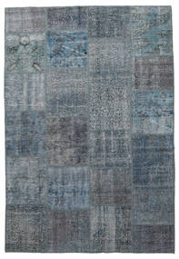 160X232 Patchwork Vloerkleed Modern Grijs/Blauw (Wol, Turkije) Carpetvista