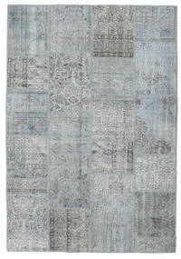  Patchwork Rug 159X232 Wool Grey/Light Grey Small Carpetvista
