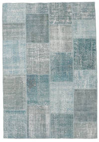 160X232 Patchwork Teppich Moderner Grau/Blau (Wolle, Türkei) Carpetvista