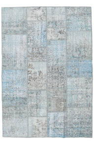 140X202 Tapis Patchwork Moderne Bleu Clair/Gris (Laine, Turquie) Carpetvista