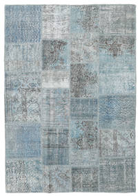 138X201 Tapis Patchwork Moderne Gris/Bleu (Laine, Turquie) Carpetvista