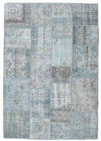 絨毯 パッチワーク 139X200 グレー/ライトブルー (ウール, トルコ)