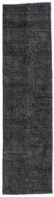  Colored Vintage Rug 92X356 Vintage Wool Dark Grey Small Carpetvista