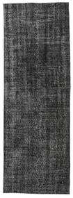 98X288 絨毯 カラード ヴィンテージ モダン 廊下 カーペット ダークグレー/グレー (ウール, トルコ) Carpetvista