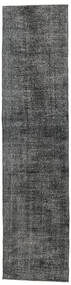 81X338 絨毯 カラード ヴィンテージ モダン 廊下 カーペット ダークグレー/グレー (ウール, トルコ) Carpetvista