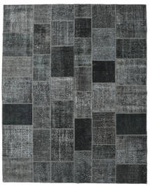 Patchwork Rug 246X304 Dark Grey/Grey Wool, Turkey Carpetvista