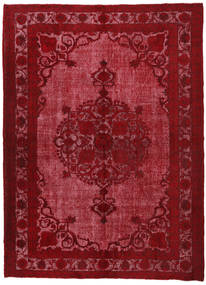 Colored Vintage Relief Rug 226X309 Dark Red/Red Wool, Turkey Carpetvista