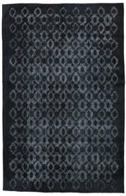211X327 Colored Vintage Relief Rug Modern Black/Dark Grey (Wool, Turkey) Carpetvista