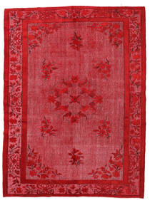 Colored Vintage Relief Teppich 216X290 Rot/Dunkelrot Wolle, Türkei Carpetvista