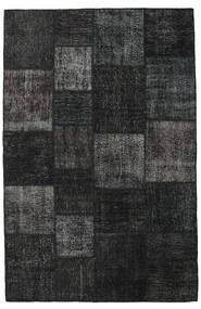  Patchwork Rug 196X302 Wool Dark Grey/Grey Carpetvista