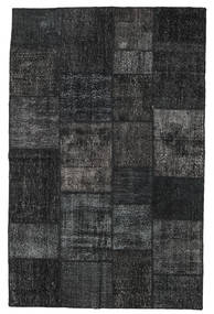  Patchwork Rug 196X304 Wool Dark Grey/Grey Carpetvista
