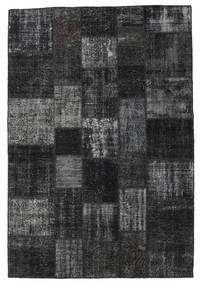  Patchwork Rug 204X300 Wool Dark Grey/Grey Carpetvista