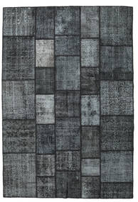  Patchwork Rug 203X300 Wool Dark Grey/Grey Carpetvista