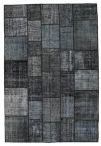  Patchwork Rug 205X303 Wool Dark Grey/Grey Carpetvista