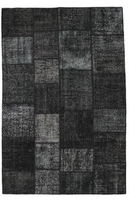  Patchwork Rug 196X298 Wool Dark Grey/Grey Carpetvista