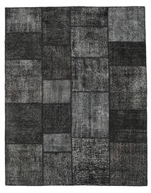 Patchwork Rug 200X250 Dark Grey/Grey Wool, Turkey Carpetvista
