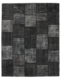 Patchwork Rug 198X250 Dark Grey/Grey Wool, Turkey Carpetvista