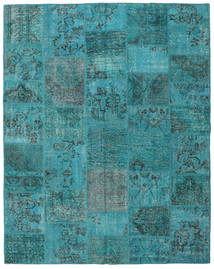 Patchwork Rug 197X250 Teal/Blue Wool, Turkey Carpetvista