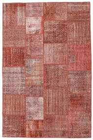197X300 Patchwork Teppich Moderner Rot (Wolle, Türkei) Carpetvista