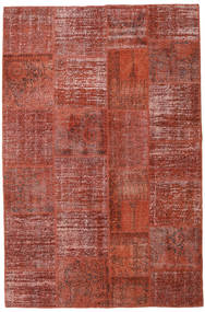 196X301 Patchwork Teppich Moderner Rot (Wolle, Türkei) Carpetvista