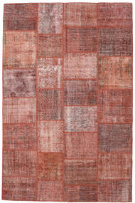 198X302 Tapete Patchwork Moderno Vermelho (Lã, Turquia) Carpetvista