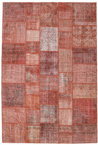 205X305 Tapete Patchwork Moderno Vermelho (Lã, Turquia) Carpetvista