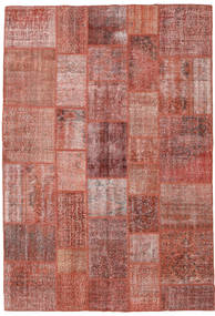 205X300 Tapete Patchwork Moderno Vermelho (Lã, Turquia) Carpetvista