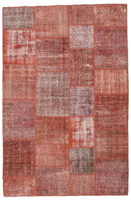 199X302 Tapete Patchwork Moderno Vermelho (Lã, Turquia) Carpetvista