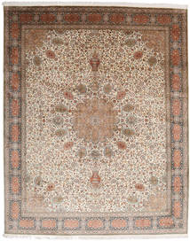  Orientalischer Kaschmir Reine Seide Teppich 250X309 Beige/Orange Großer Seide, Indien Carpetvista
