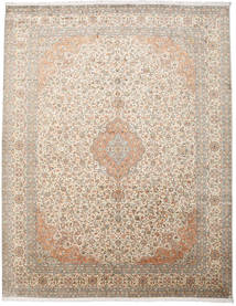 277X360 絨毯 オリエンタル カシミール ピュア シルク ベージュ/オレンジ 大きな (絹, インド) Carpetvista