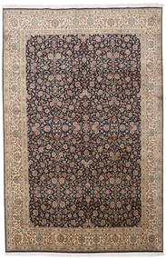 164X252 Kashmir Ren Silke Teppe Orientalsk Brun/Oransje (Silke, India) Carpetvista
