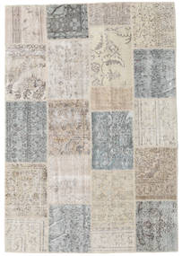 160X228 Patchwork Teppich Moderner Beige/Grau (Wolle, Türkei) Carpetvista