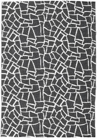  インドア/アウトドア用ラグ 150X210 洗える 小 Terrazzo 絨毯 - ブラック/クリームホワイト