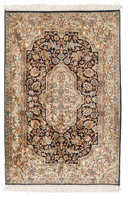83X125 Kashmir Pure Silk Rug Oriental (Silk, India) Carpetvista