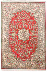  Orientalischer Kaschmir Reine Seide Teppich 124X190 Rot/Beige Seide, Indien Carpetvista