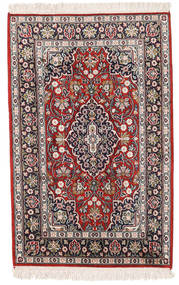 絨毯 カシミール ピュア シルク 61X97 (絹, インド)