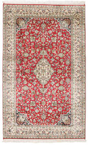 96X156 絨毯 オリエンタル カシミール ピュア シルク ベージュ/レッド (絹, インド) Carpetvista