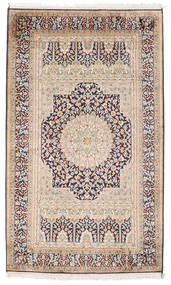  Orientalsk Kashmir Ren Silke Teppe 94X156 Beige/Lysegrå Silke, India Carpetvista