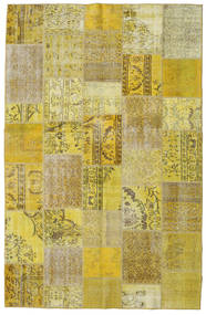 192X300 Tapete Patchwork Moderno Amarelo/Laranja (Lã, Turquia) Carpetvista