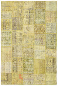 198X301 Patchwork Teppich Moderner Gelb (Wolle, Türkei) Carpetvista