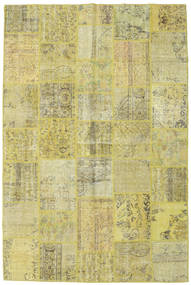 198X298 Tapete Patchwork Moderno Amarelo (Lã, Turquia) Carpetvista