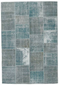157X231 Patchwork Teppich Moderner Grau/Blau (Wolle, Türkei) Carpetvista