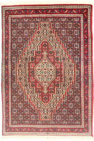 Senneh Matta 76X111 Röd/Orange Ull, Persien/Iran Carpetvista